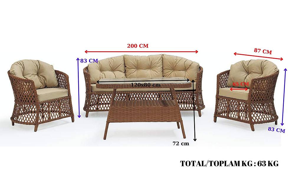 Urla Bahçe Koltuk Takımı Bahçe Oturma Grubu