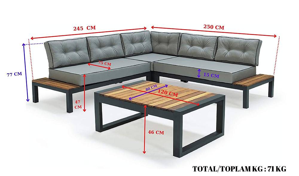 Ege L Bahçe Koltuğu Bahçe Mobilyası