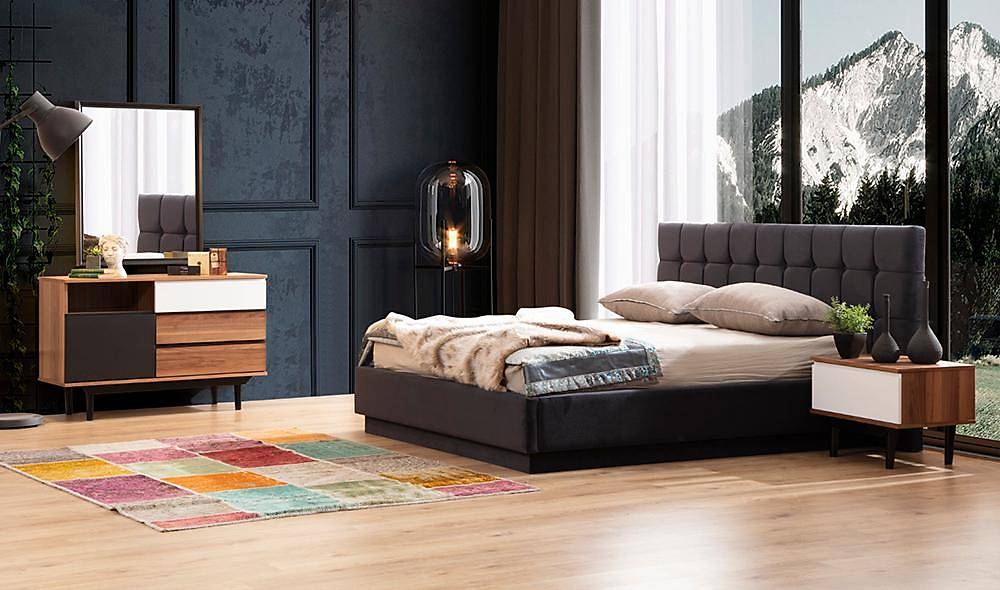 New York Bazalı Yatak Odası Yatak Odası