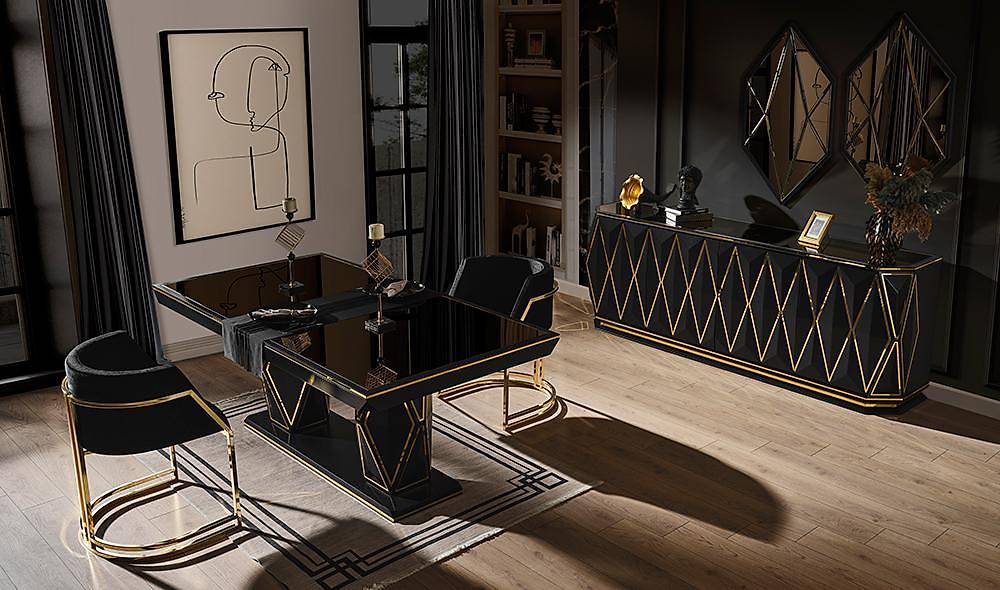 Sanremo Siyah Yemek Odası Yemek Odası