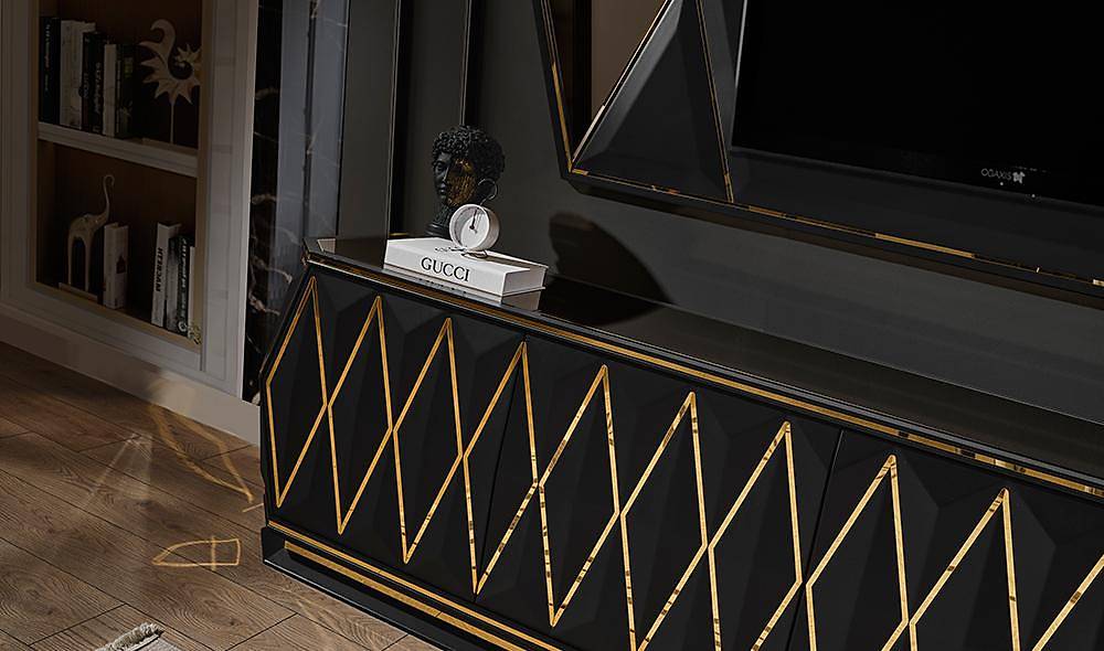 Sanremo Siyah Yemek Odası Yemek Odası