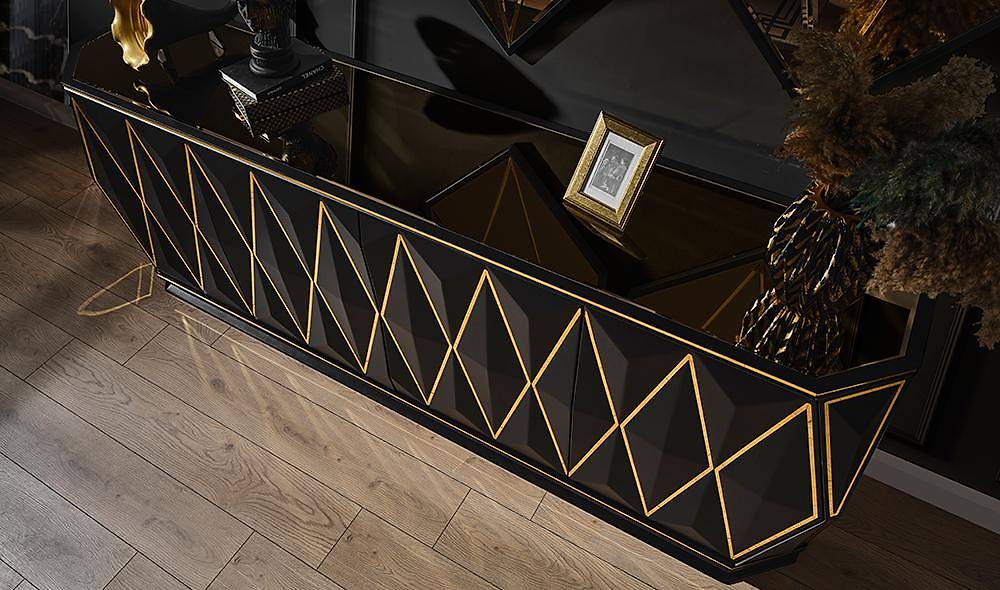 Sanremo Siyah Tv Ünitesi TV Ünitesi