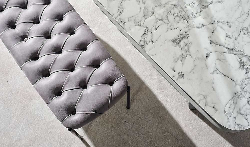 Mood Gri - Mermer Yemek Masası Takımı Yemek Masası Takımı