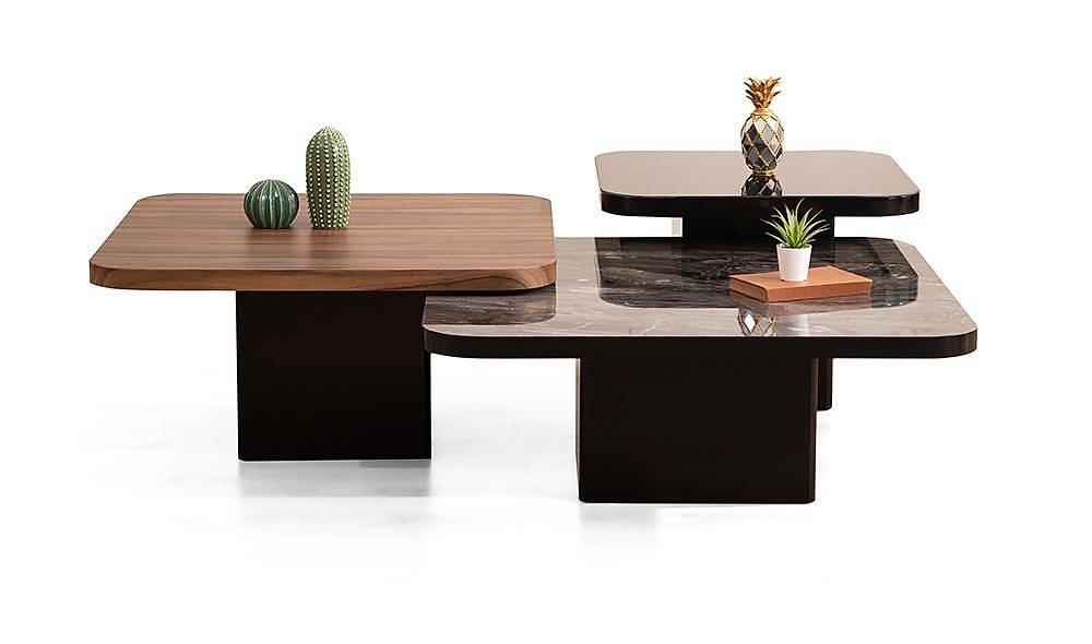 Akhisar New Üçlü Sehpa Seti Sehpa ve Aksesuar