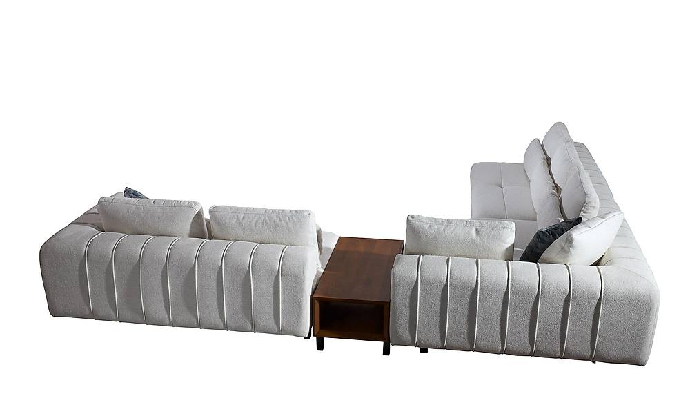 David Krem Köşe Takımı Köşe Koltuk