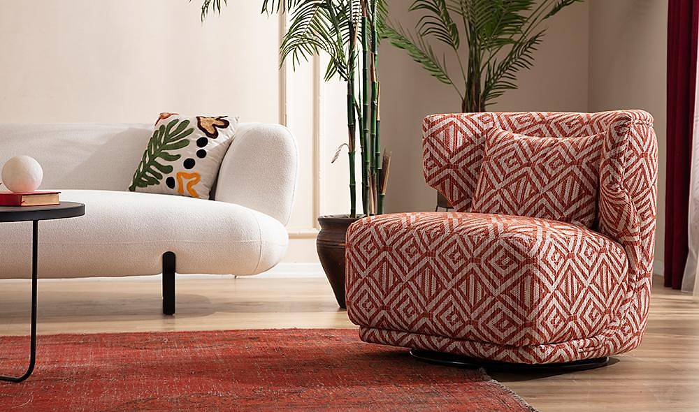 Brown Koltuk Takımı - Krem Pembe Koltuk Takımı