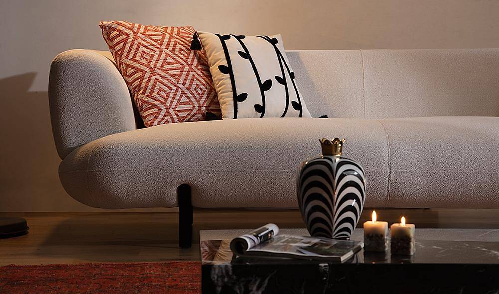 Brown Koltuk Takımı - Krem Pembe Koltuk Takımı