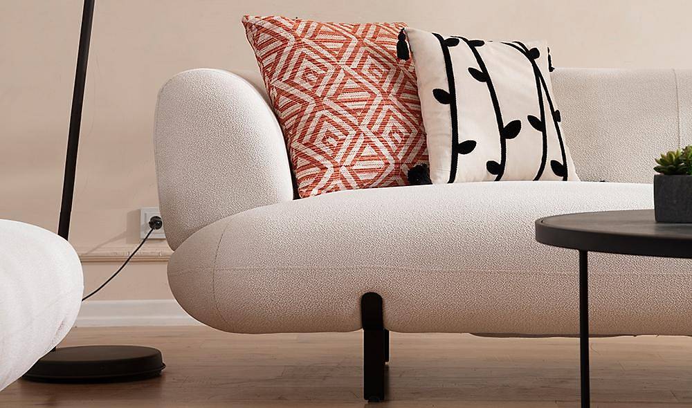 Brown Koltuk Takımı - Krem Pembe Koltuk Takımı