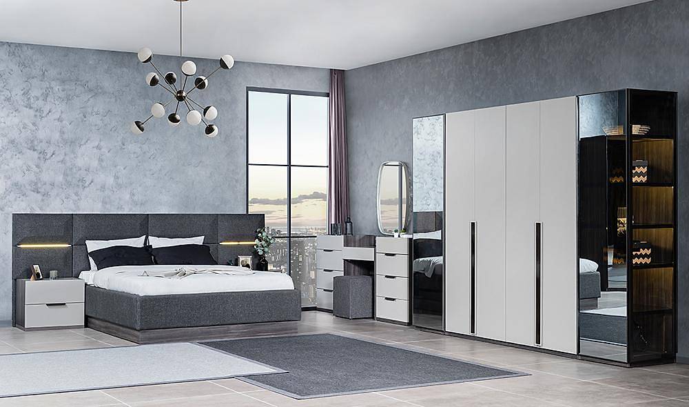 Cardea Bazalı Yatak Odası - Fanus Cam Kapaklı Yatak Odası