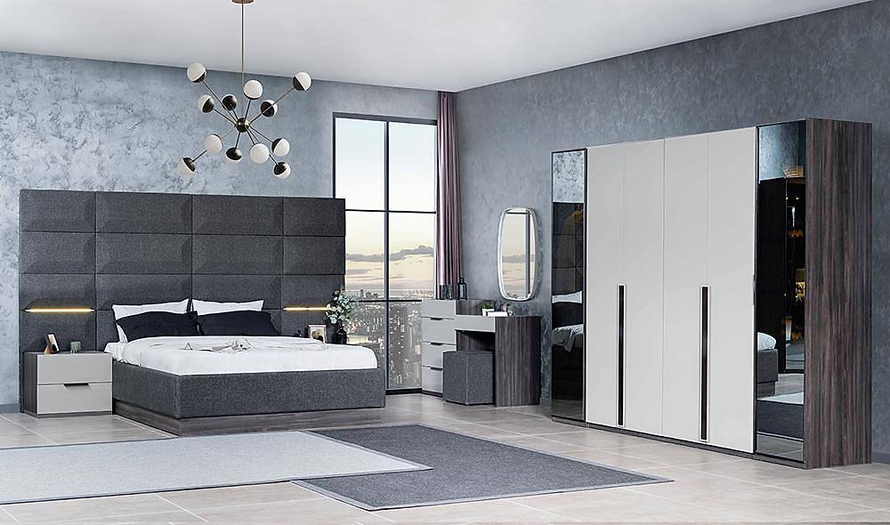 Cardea Bazalı Yatak Odası - Reflekte Kapaklı Yatak Odası