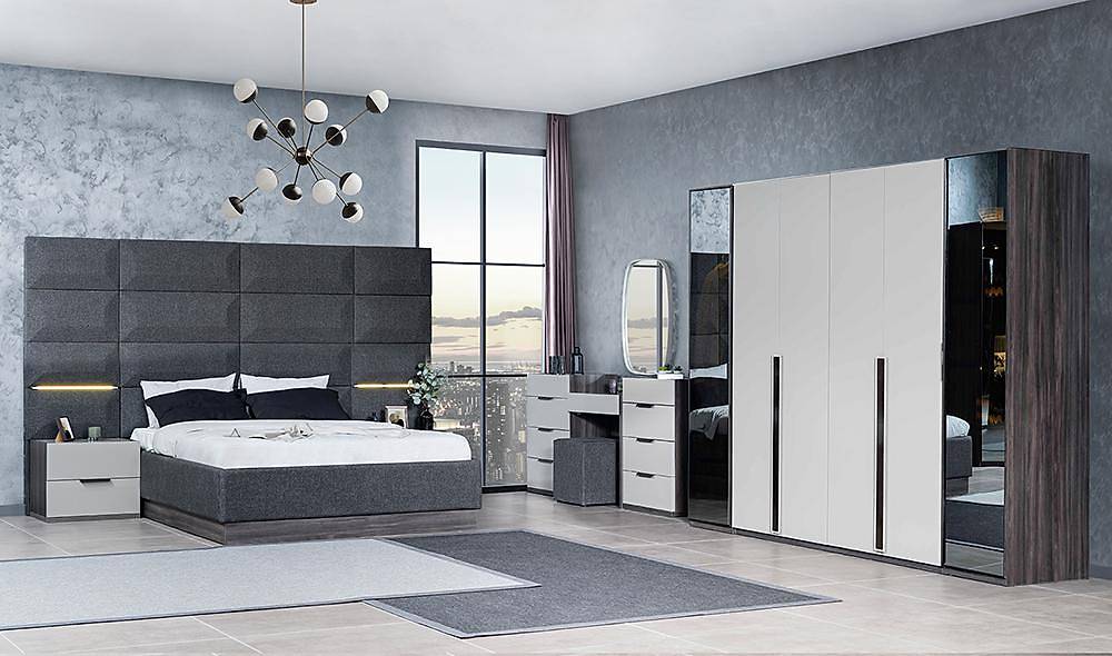 Cardea Bazalı Yatak Odası - Reflekte Kapaklı Yatak Odası