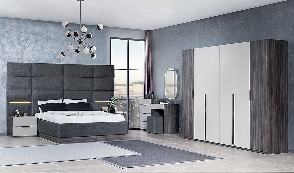 Cardea Bazalı Yatak Odası - Mobilya Kapaklı Yatak Odası