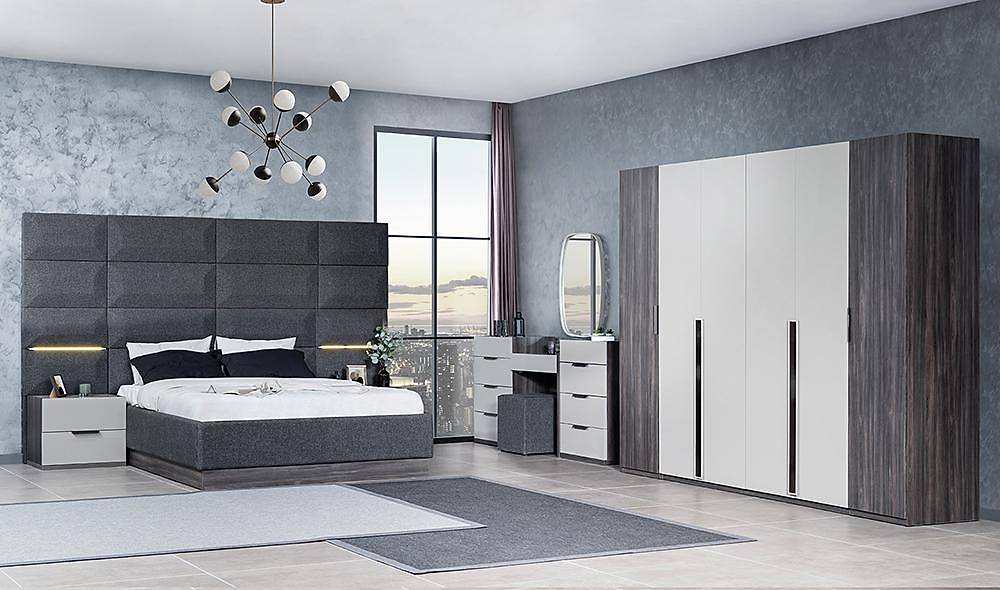 Cardea Bazalı Yatak Odası - Mobilya Kapaklı Yatak Odası