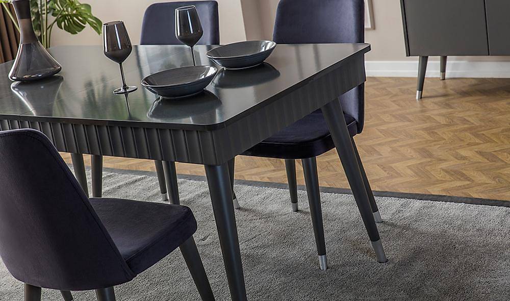 Argemon Yemek Odası - Antrasit Yemek Odası