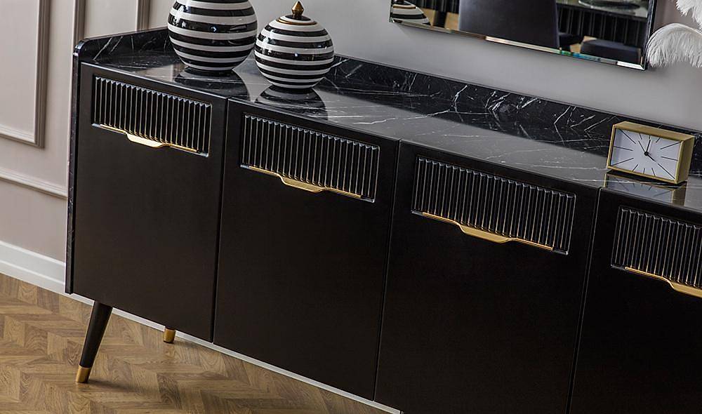 Argemon Yemek Odası - Siyah Yemek Odası