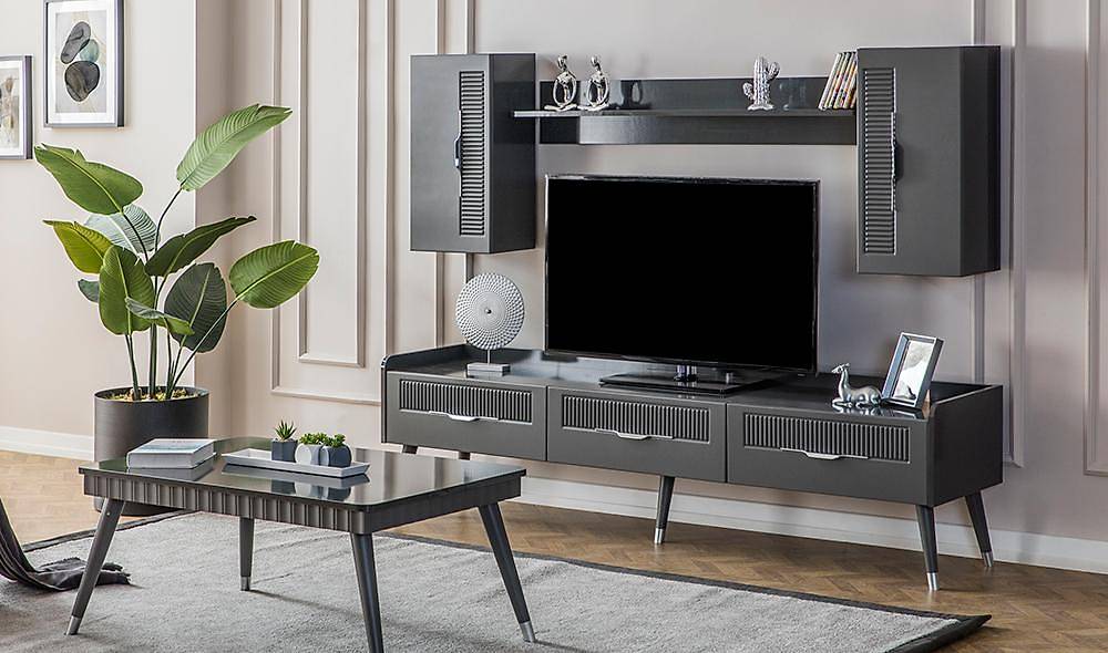 Argemon Tv Ünitesi - Antrasit TV Ünitesi