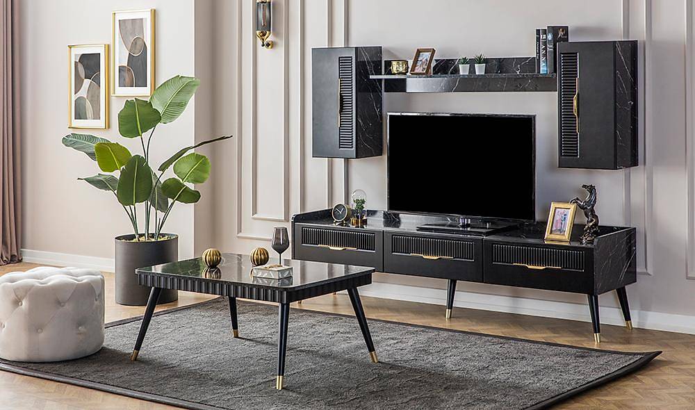 Argemon Tv Ünitesi - Siyah TV Ünitesi