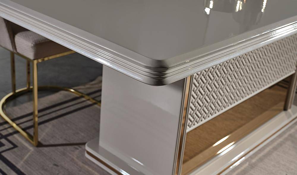 Tiana Yemek Masası Takımı - Gold Yemek Masası Takımı