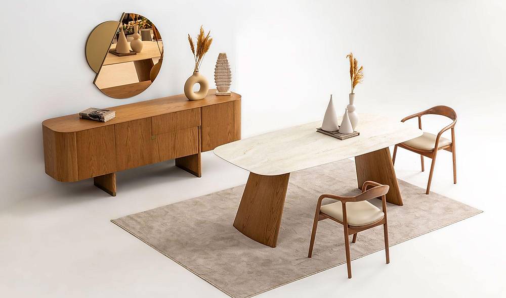 Penora Yemek Odası - Meşe - Bej Yemek Odası