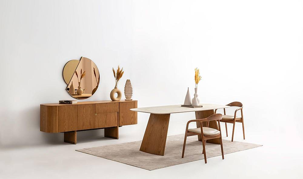 Penora Yemek Odası - Meşe - Bej Yemek Odası