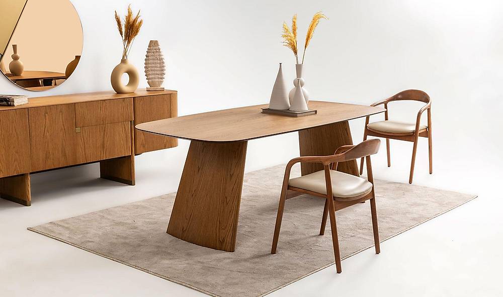 Penora Yemek Odası - Meşe - Bej Yemek Odası