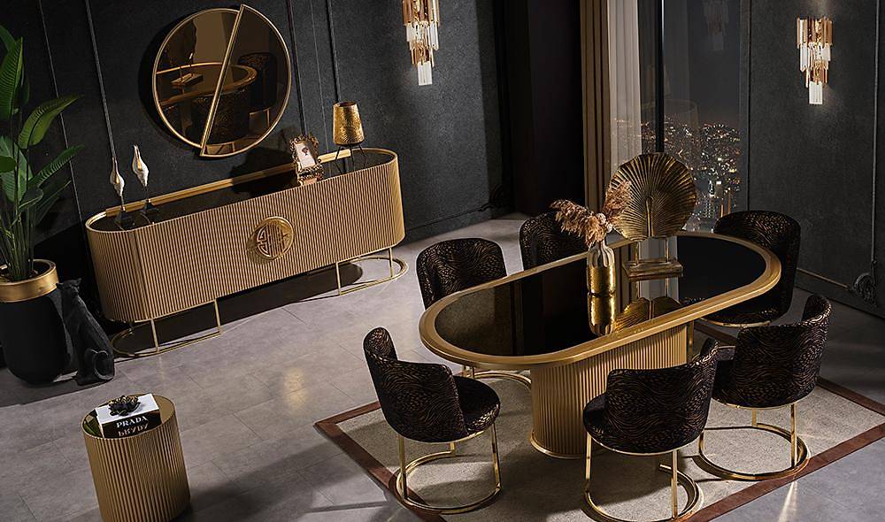 Crown Yemek Odası - Gold Yemek Odası