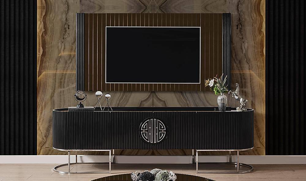 Crown Yemek Odası - Siyah - Silver Yemek Odası