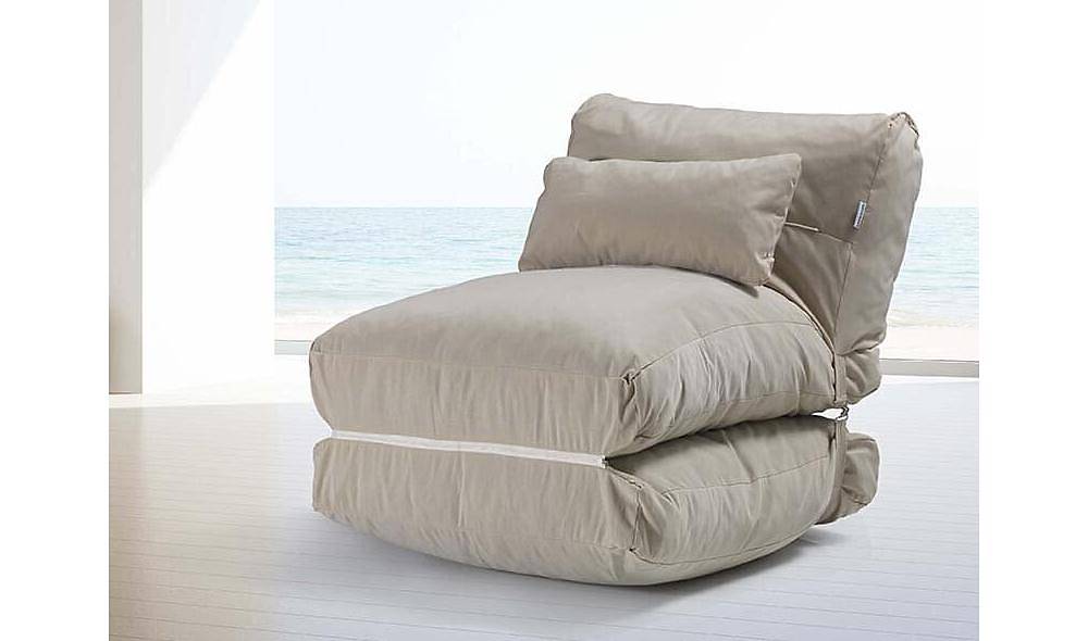 Sitting Sleep Katlanır Minder - Krem Bahçe Mobilyası