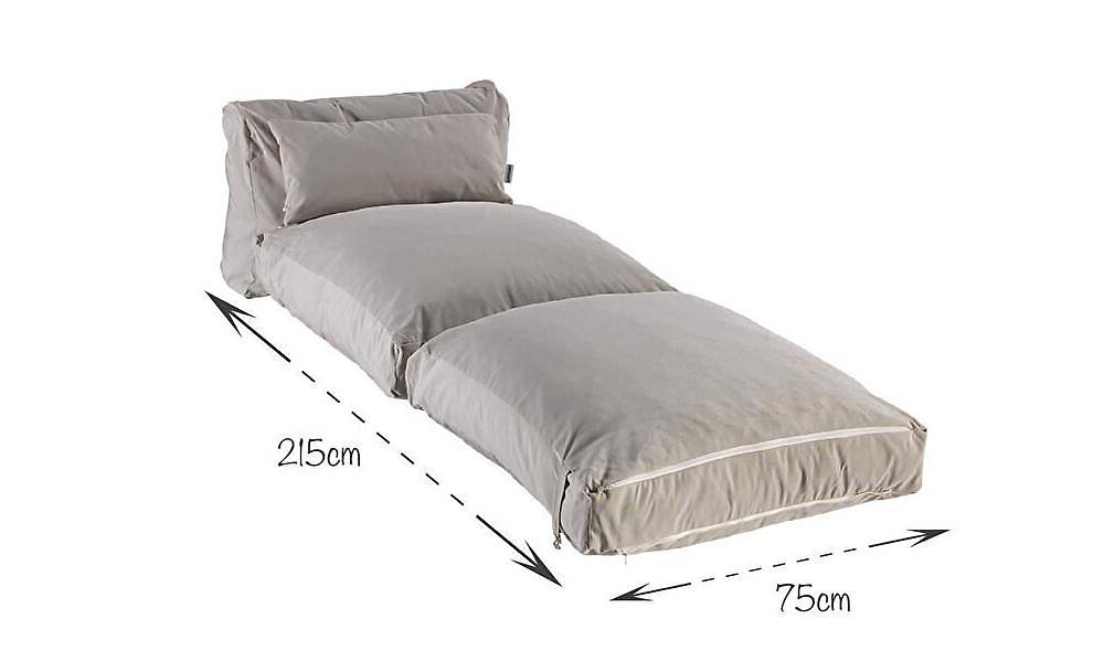 Sitting Sleep Katlanır Minder - Krem Bahçe Mobilyası