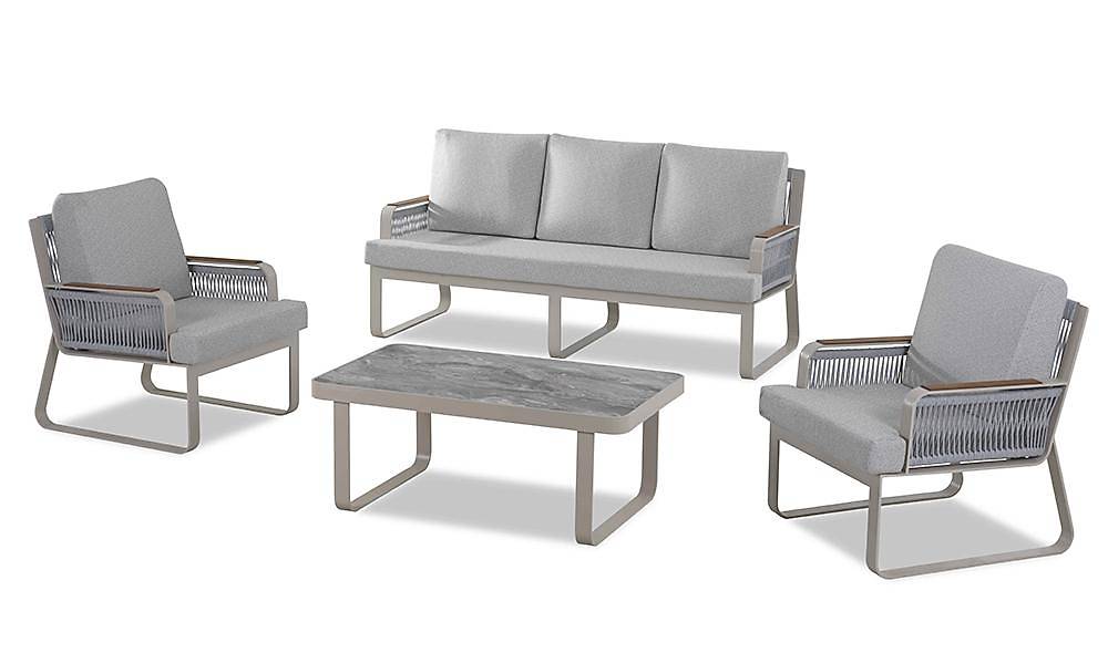 Arven Bahçe Koltuk Takımı - Gri Bahçe Oturma Grubu