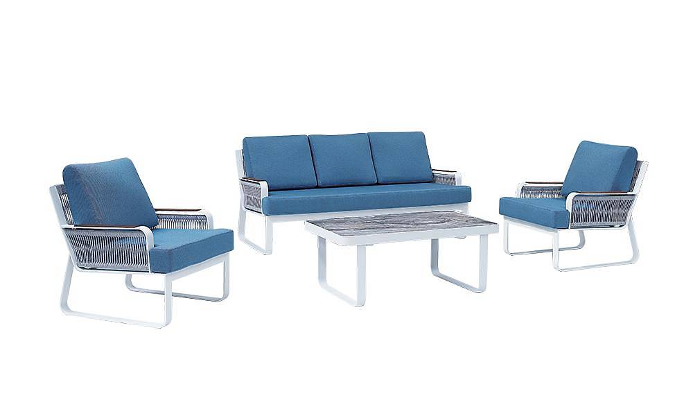 Arven Bahçe Koltuk Takımı - Mavi Bahçe Oturma Grubu