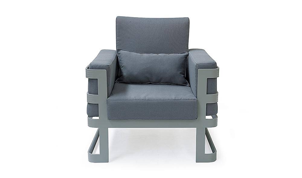 Elizya Bahçe Koltuk Takımı - Açık Gri Bahçe Oturma Grubu