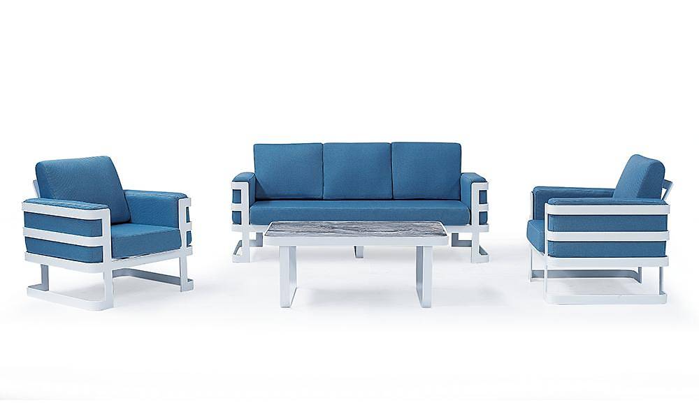 Elizya Bahçe Koltuk Takımı - Mavi Bahçe Oturma Grubu