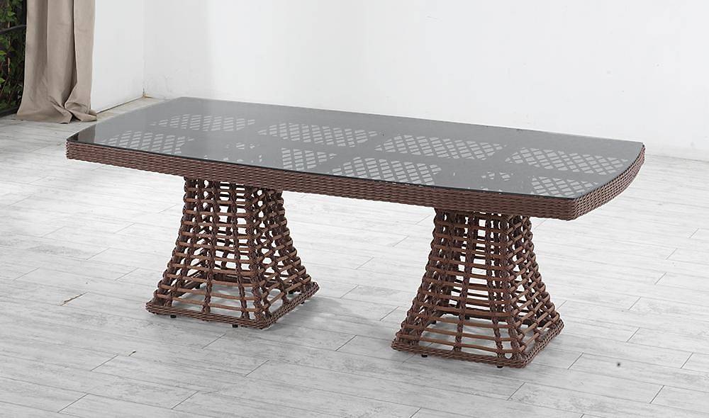 Domino Bahçe Masa Takımı - Kahve Füme Bahçe Masa Takımı