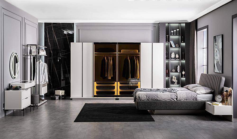 Asus Bazalı Yatak Odası - 5 Kapılı Yatak Odası