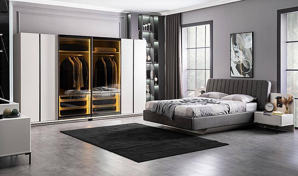 Asus Bazalı Yatak Odası - 5 Kapılı Yatak Odası