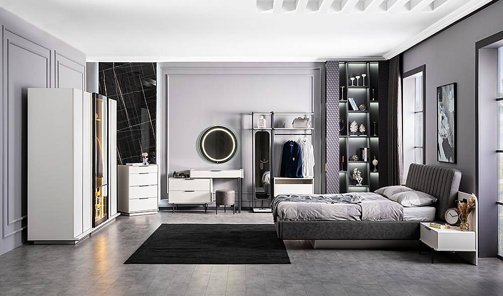 Asus Bazalı Yatak Odası - 6 Kapılı Yatak Odası