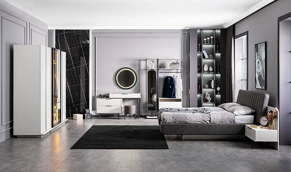 Asus Bazalı Yatak Odası - 6 Kapılı Yatak Odası