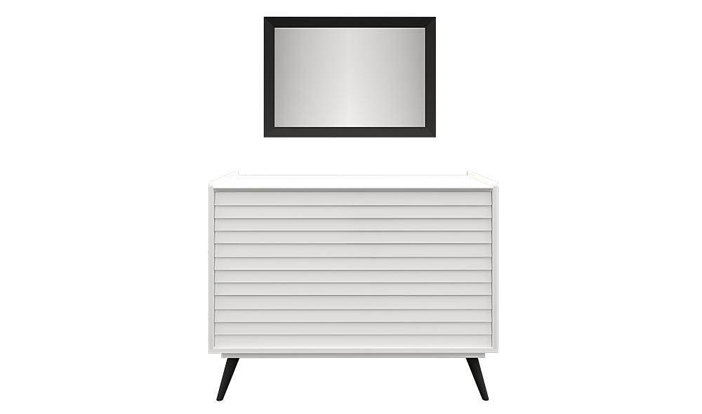 Çizgi Yatak Odası - Beyaz Yatak Odası