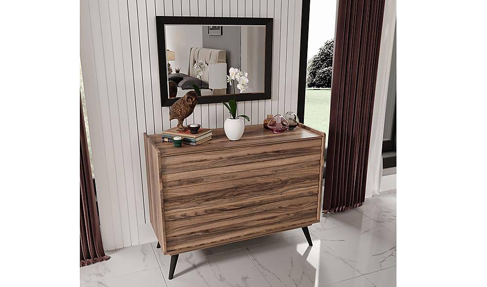 Çizgi Yatak Odası - Ceviz Yatak Odası