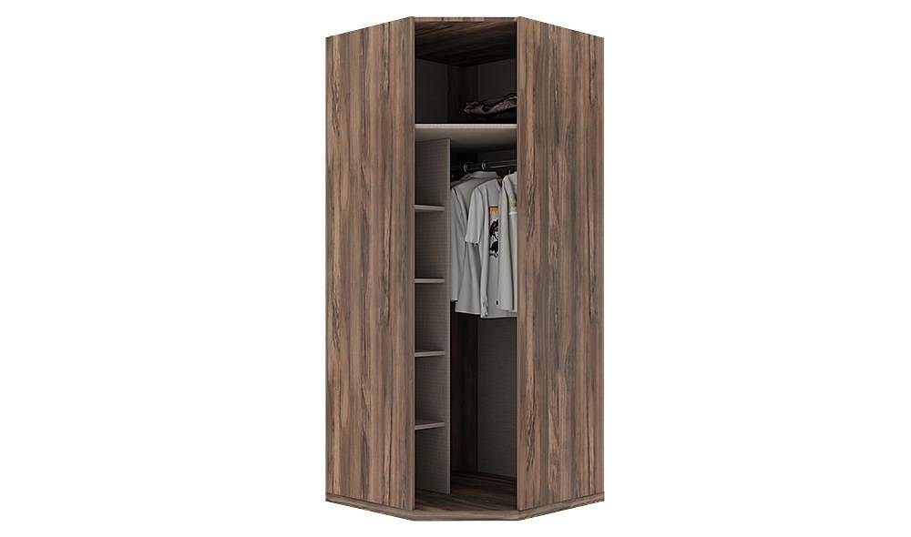 Çizgi Köşe Gardrop - Antrasit Köşe Dolap