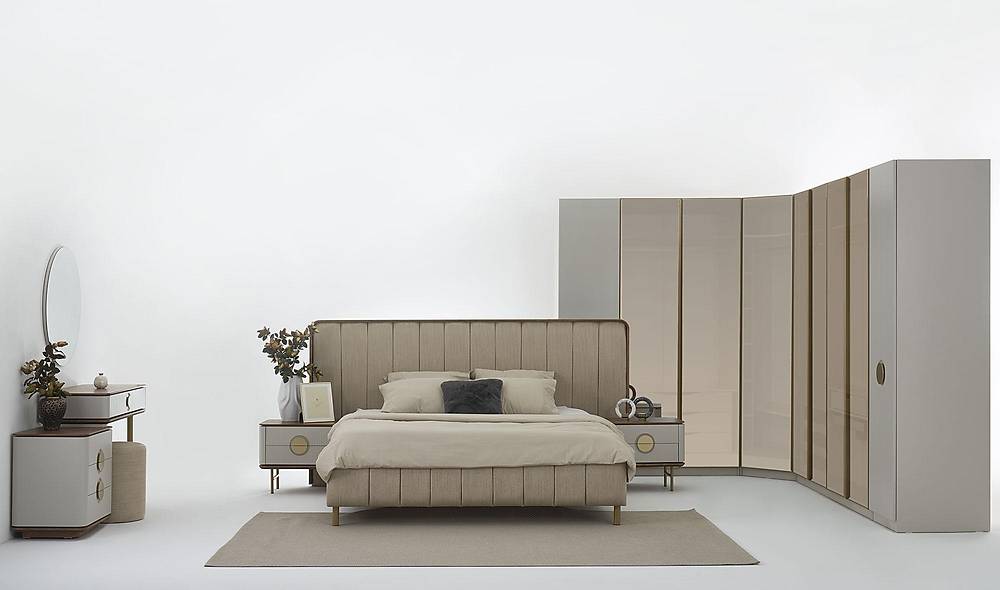 Artut Bazalı Yatak Odası - Köşe Dolaplı