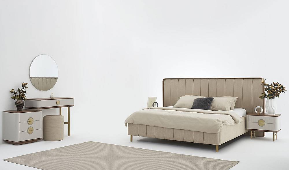 Artut Bazalı Yatak Odası - Köşe Dolaplı Giyinme Odası