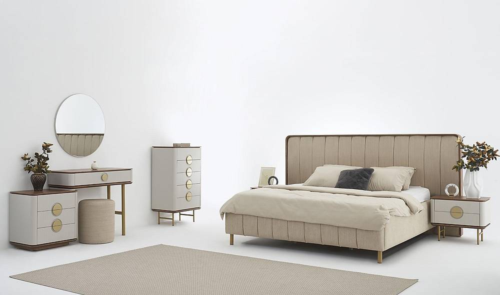 Artut Bazalı Yatak Odası - Köşe Dolaplı Giyinme Odası