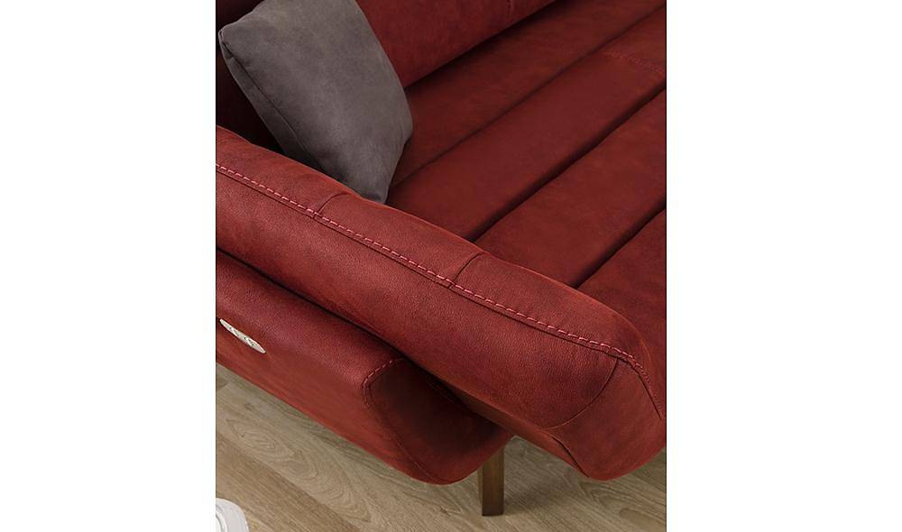 Mikanos Motorlu Köşe Takımı - Kırmızı Köşe Koltuk