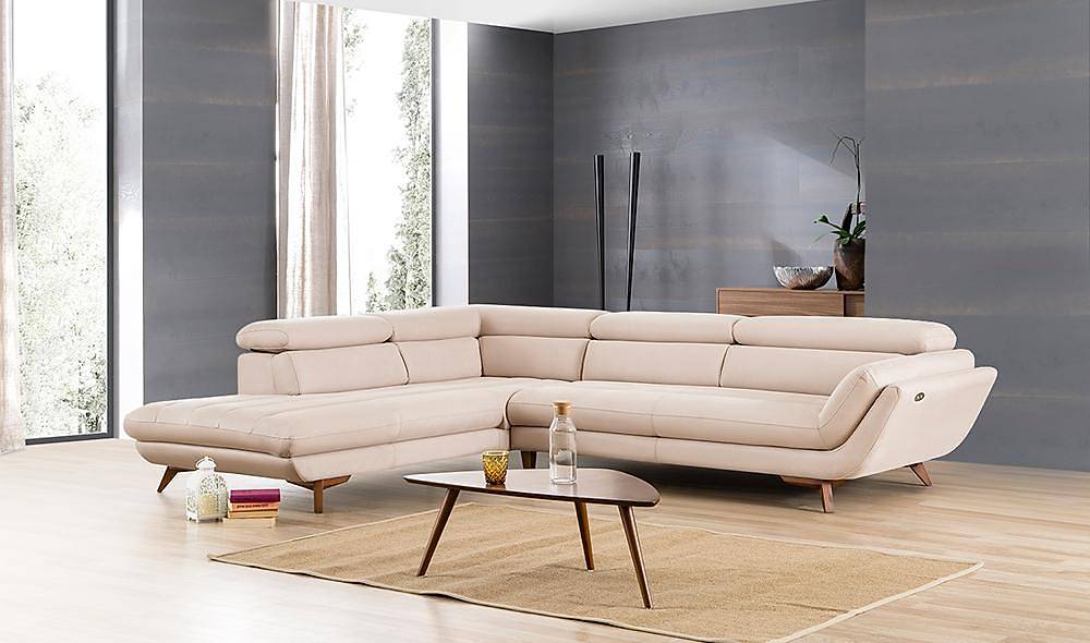 Mikanos Motorlu Köşe Takımı - Krem Köşe Koltuk