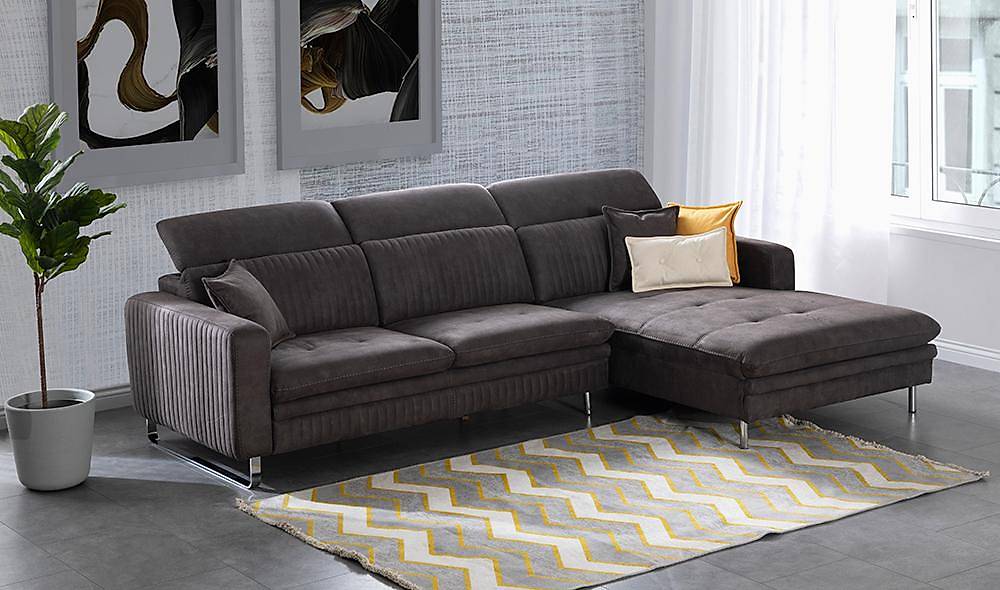 Micro Motorlu Köşe Takımı - Antrasit Köşe Koltuk