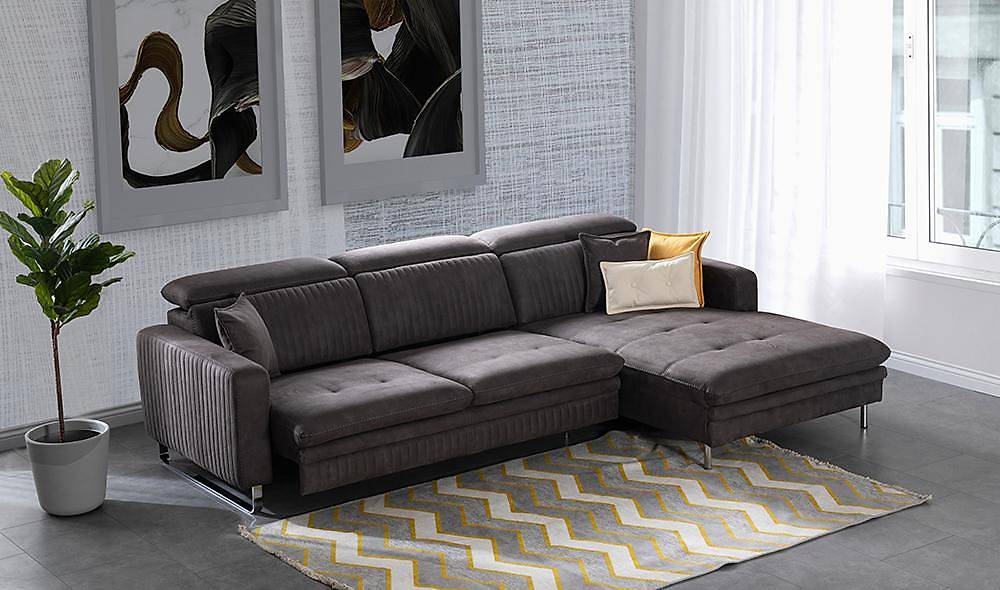 Micro Motorlu Köşe Takımı - Antrasit Köşe Koltuk