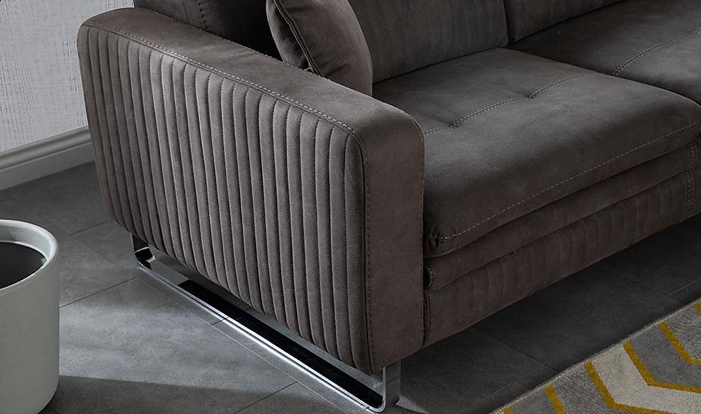 Micro Motorlu Köşe Takımı - Antrasit Köşe Koltuk