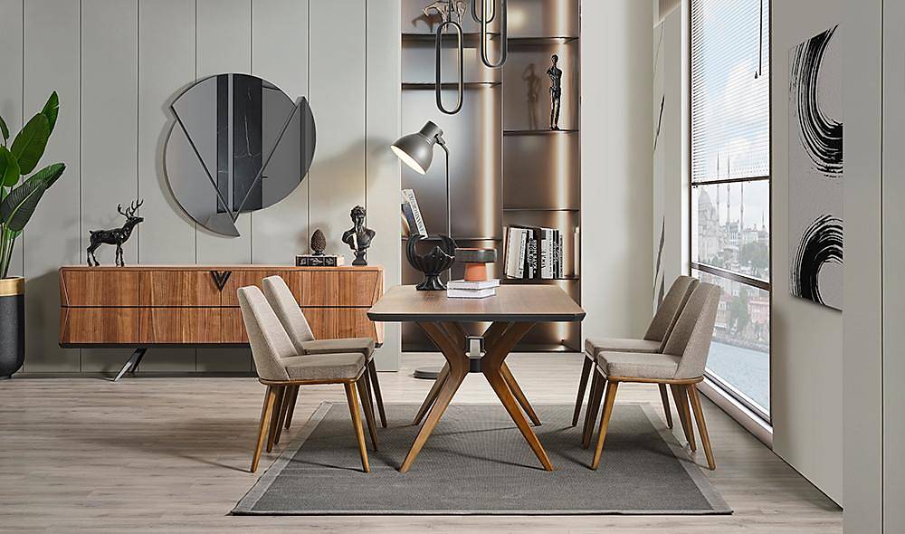 Hisar Yemek Odası - Ceviz Yemek Odası